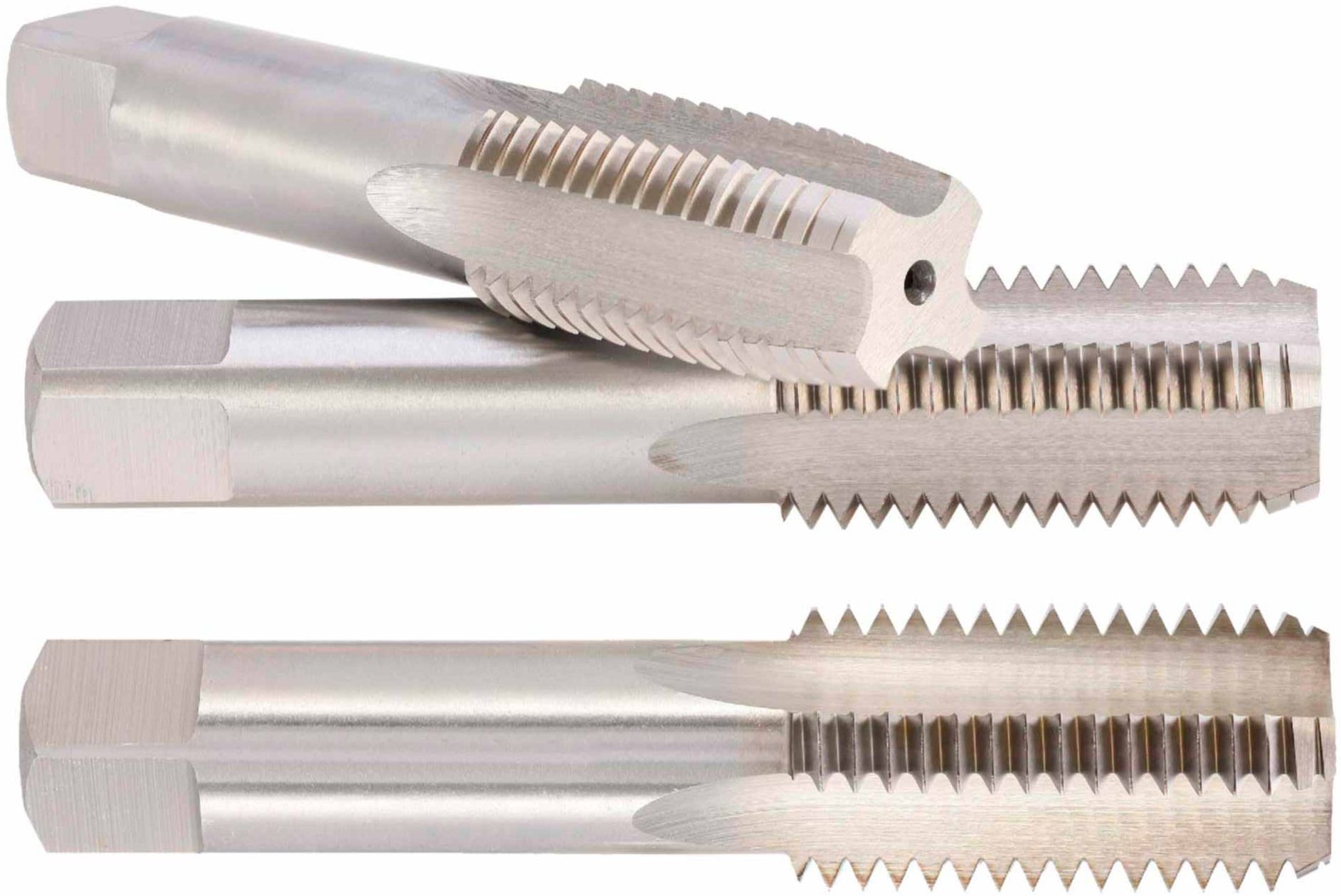 Метчик ручной DIN 352 HSSE H-Tools, дюймовая резьба UN, комплект - 3 шт - фото