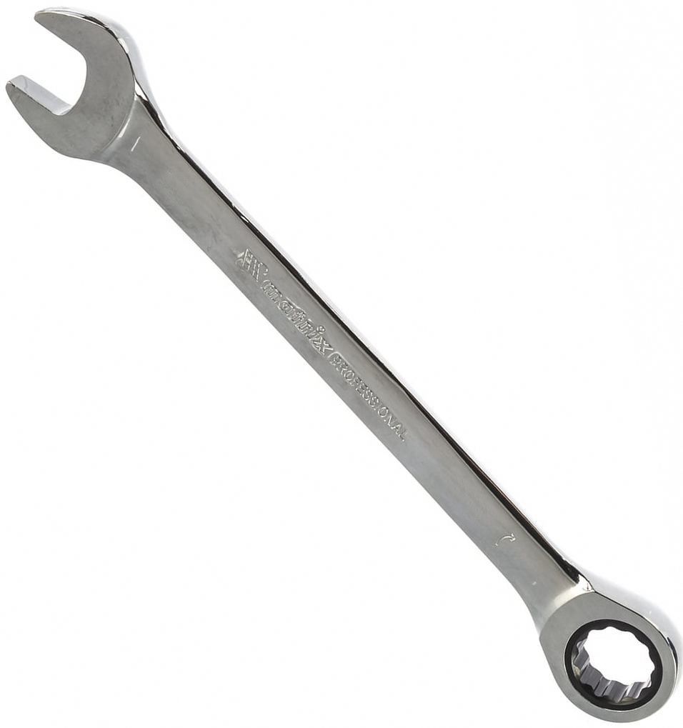 Ключ комбинированный трещеточный Matrix, хромованадиевая сталь - фото