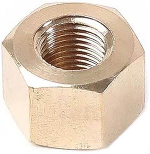 Гайка приемной трубы ВАЗ М10х1х17 мм Kral KR-3034, латунь - фото