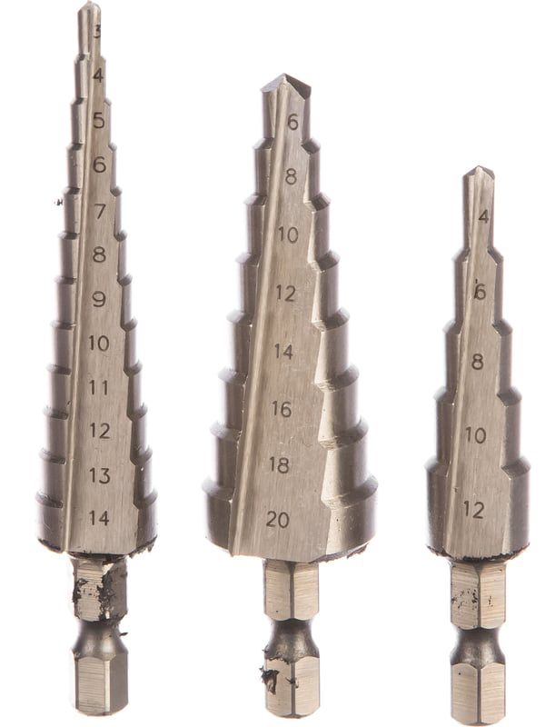 Набор сверл ступенчатых 3-20 мм Max Drill Stayer 29660-3-20-H3, 3 шт - фото