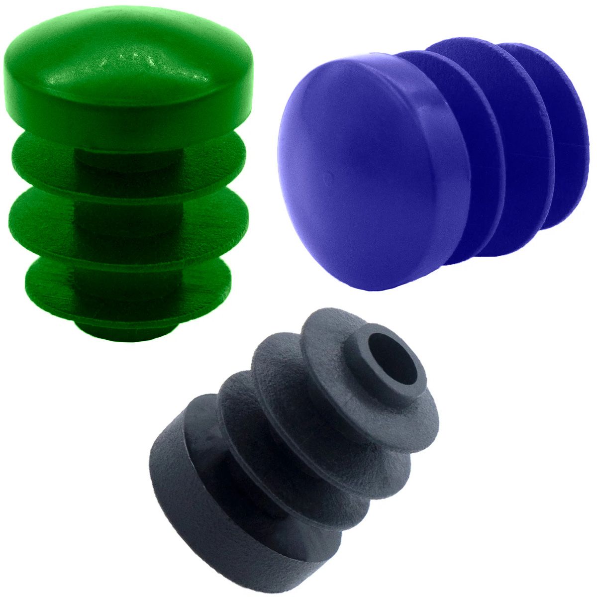 Заглушка выпуклая внутренняя для круглых труб ПСЧН, пластик, цвет в ассортименте - фото