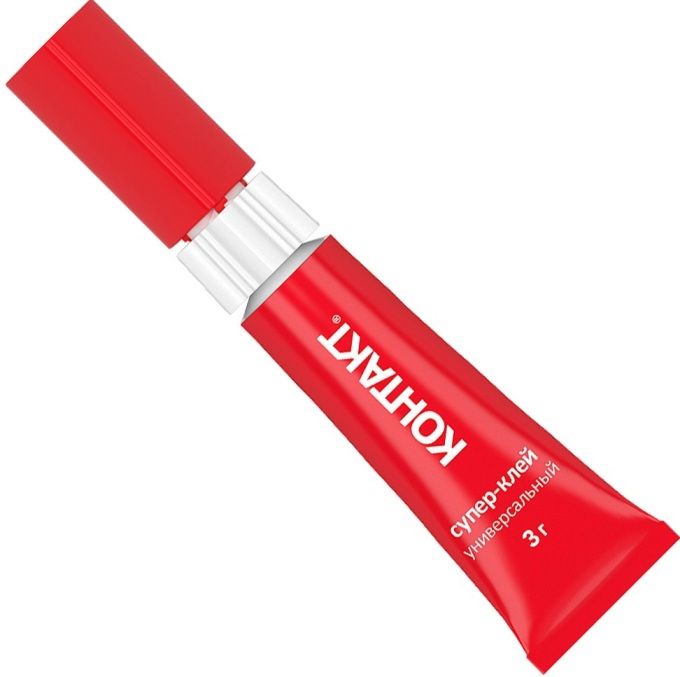 Супер-клей жидкий 3 г Контакт 22291, этилцианакрилат - фото