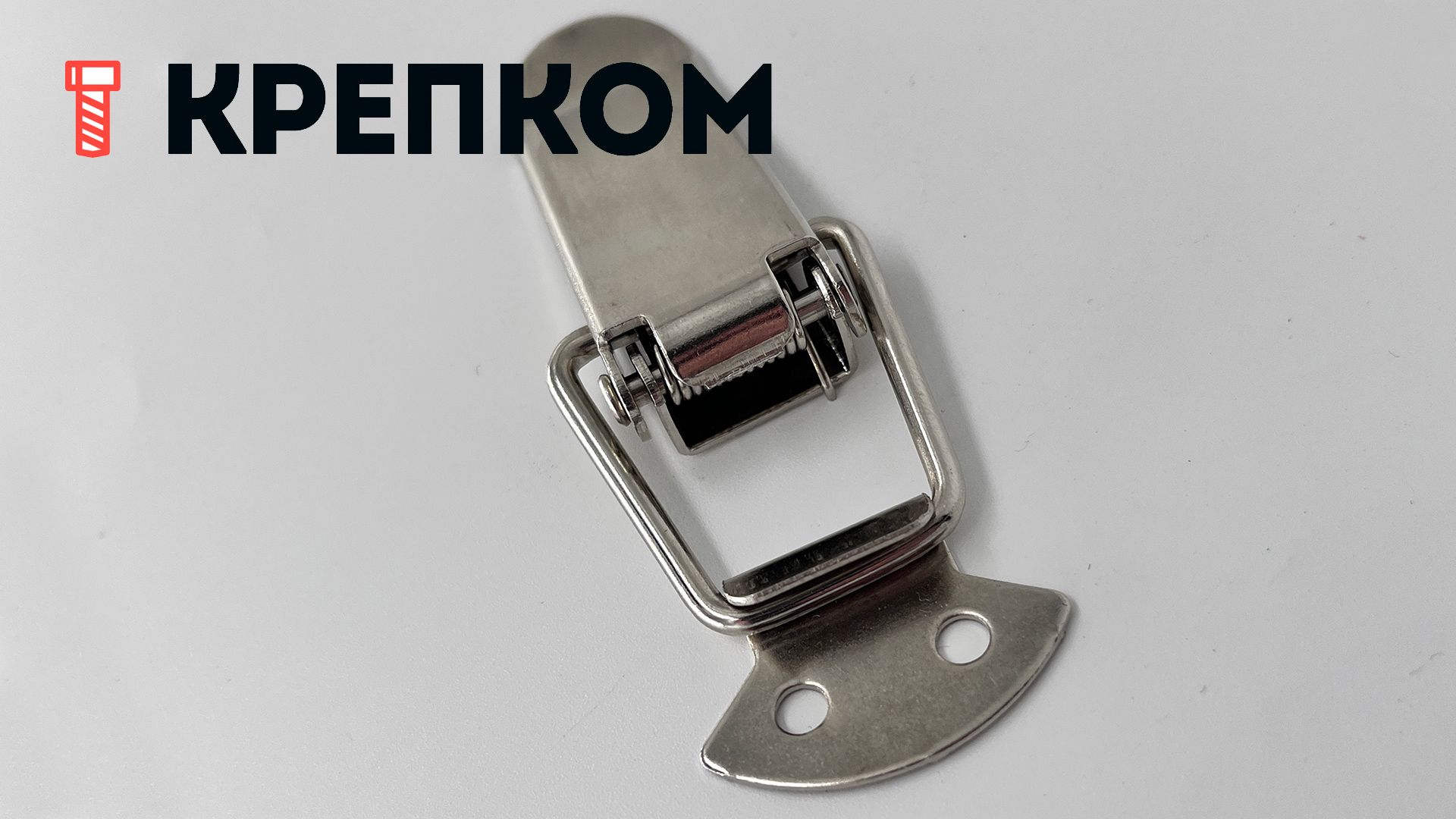 Замок-защелка лягушка L=71 B16, нержавеющая сталь - фото