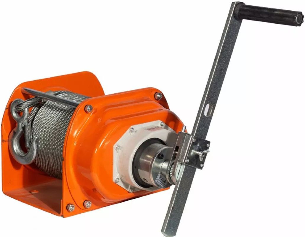 Лебедка ручная барабанная JHW 1 т, канат 40 м, Сибталь 00013971 - фото