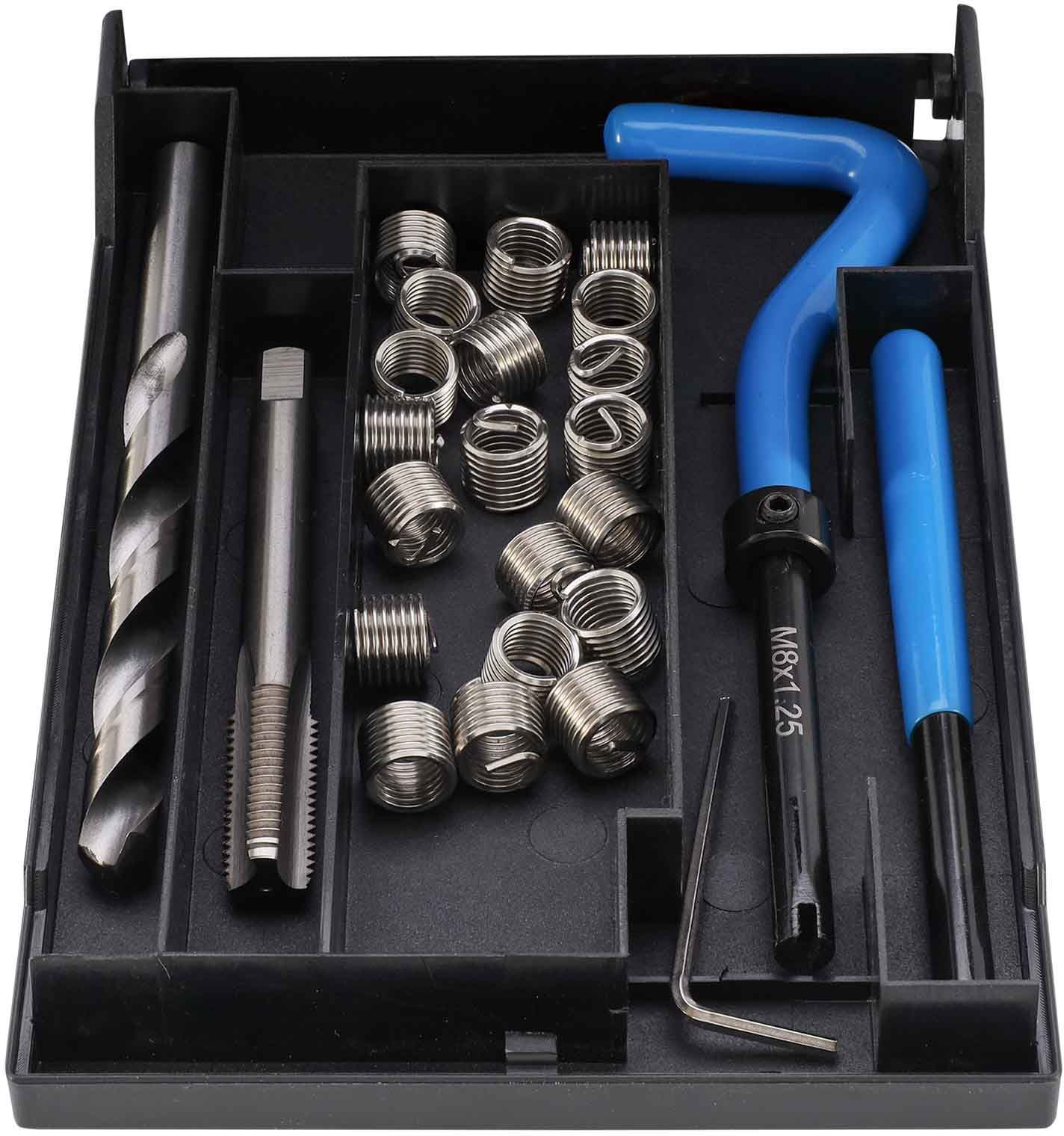 Набор для восстановления резьбы М8х1,25 мм H-Tools 104012HT, 24 предмета, метрическая резьба - фото