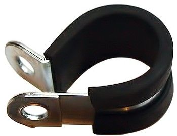 Хомут Руббер Р-образный, оцинкованная сталь W1 - фото