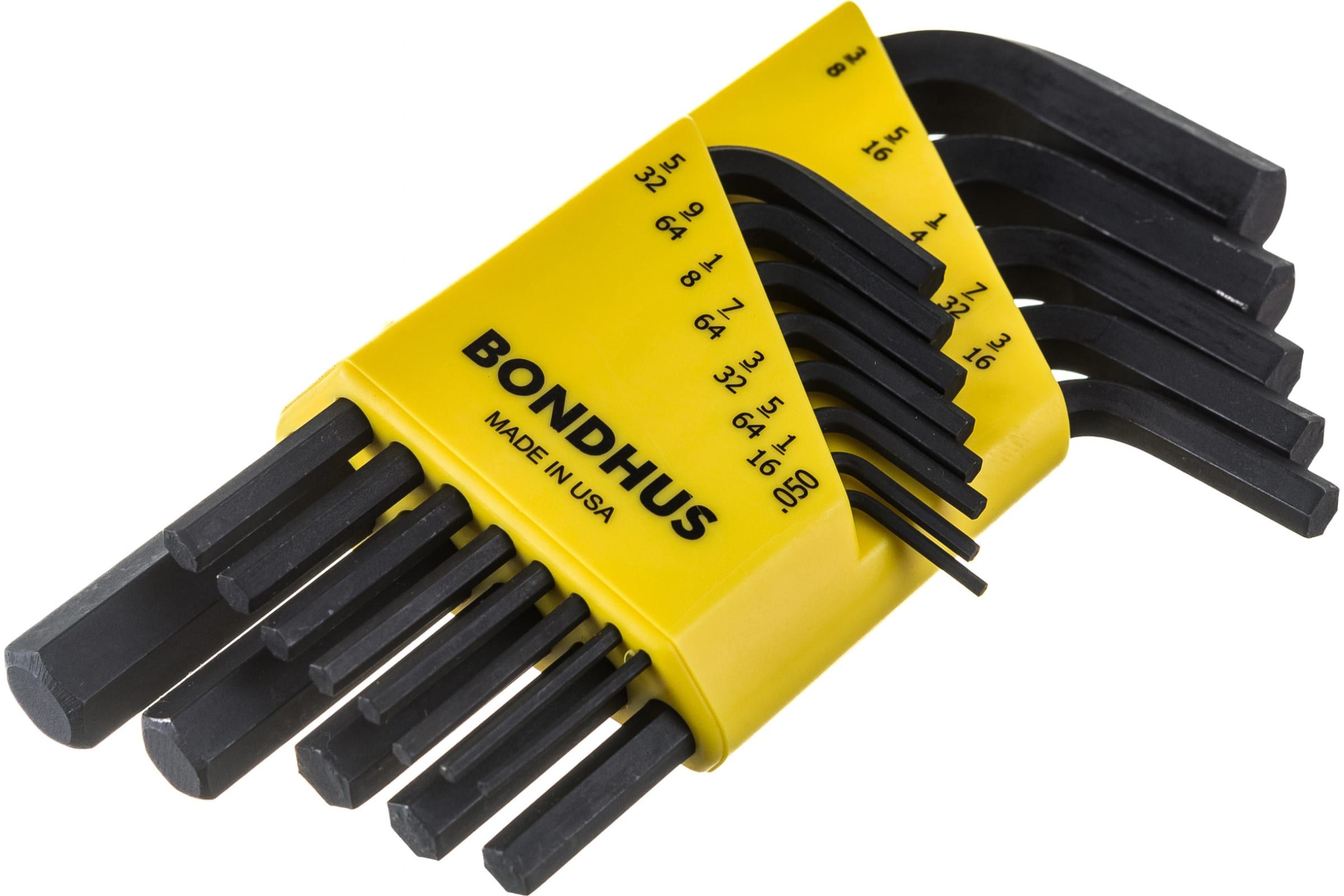 Набор дюймовых шестигранных ключей (.050-3/8") Bondhus ProGuard 12237, 13 штук - фото