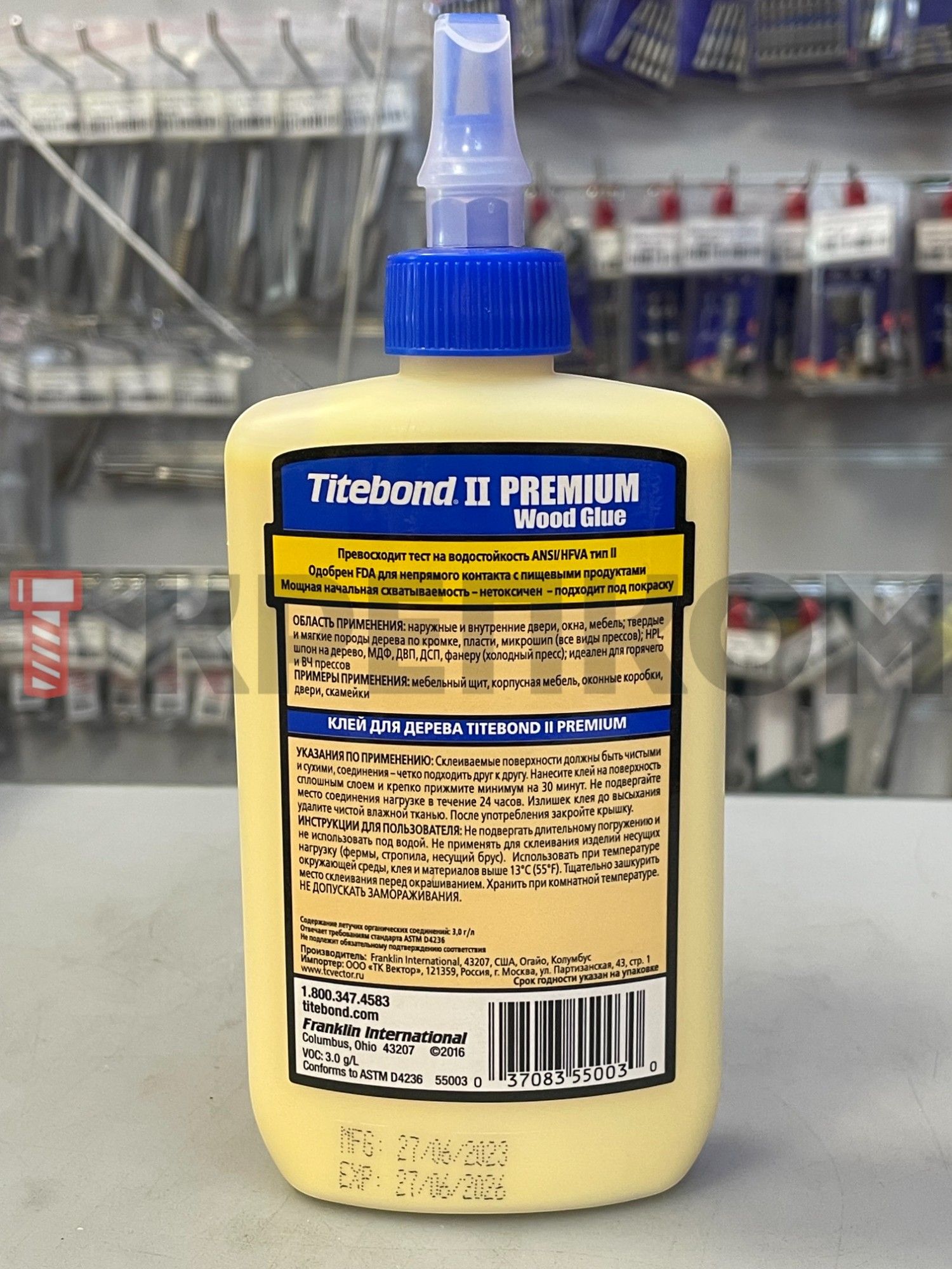 Клей столярный влагостойкий Titebond II Premium Wood Glue, 237 мл - фото