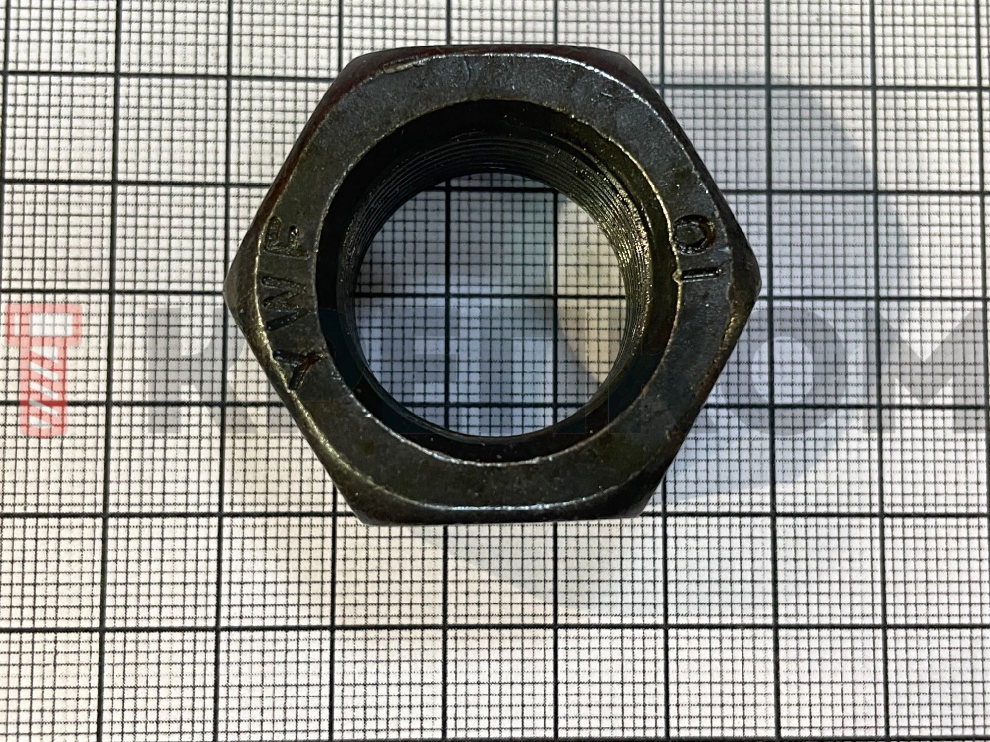 Гайка высокопрочная с мелкой резьбой DIN 934, класс прочности 8, оксидированная - фото