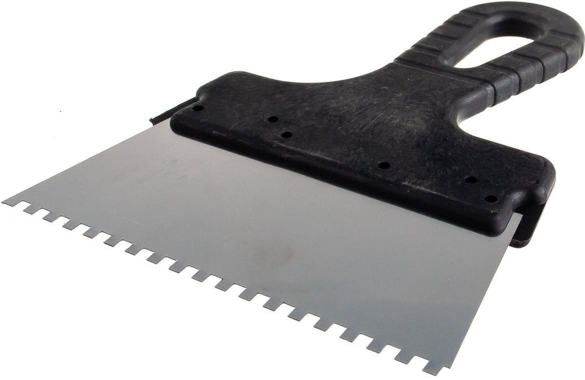 Шпатель зубчатый 150 мм 4х4 мм нержавеющая сталь Master Color 30-2335 - фото