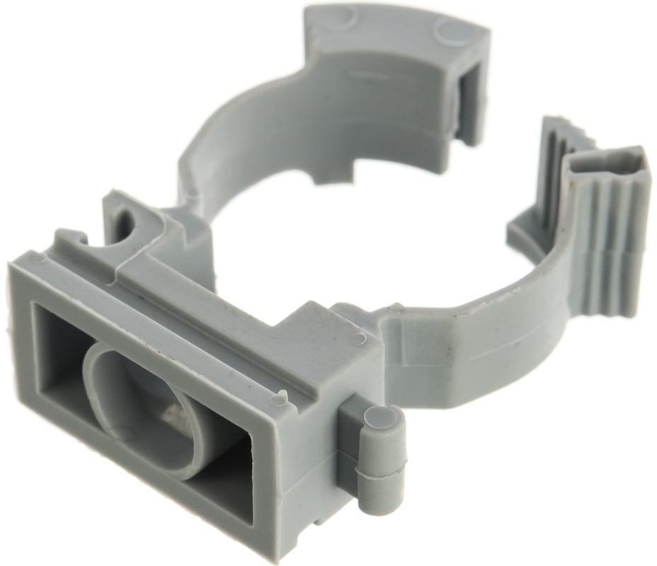 Клипса для труб одинарная с замком Росдюбель, нейлон - фото