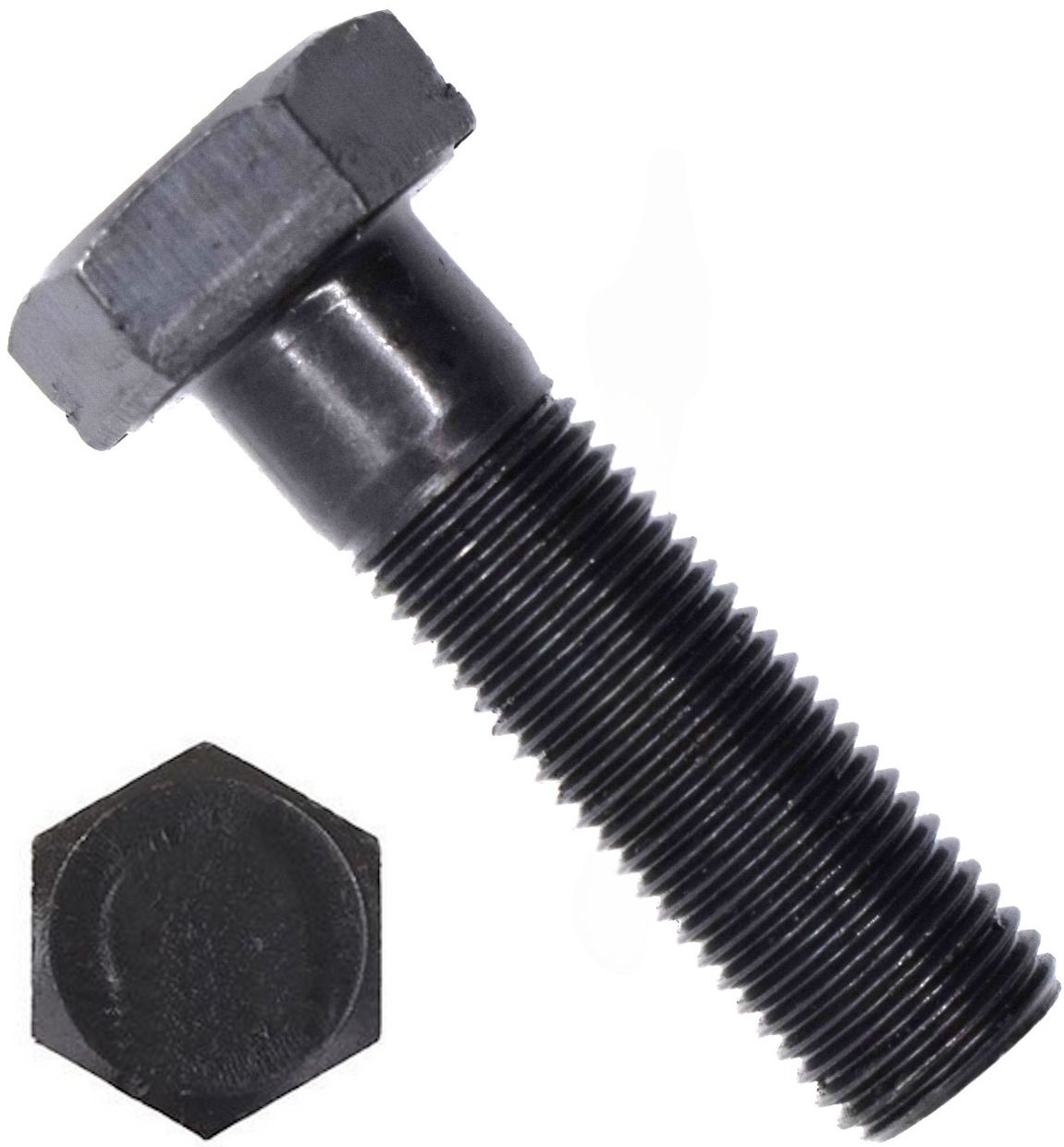 Болт шестигранный с неполной резьбой М8х1х95 DIN 960 (ISO 8765) класс прочности 12.9, оксидированный - фото