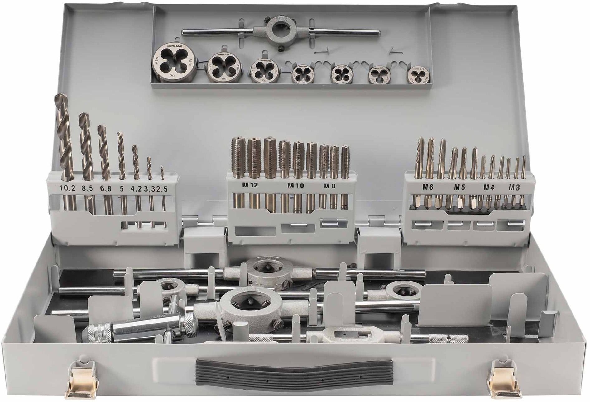 Резьбонарезной набор M3-M12 HSS-G Master-Tool 1017501010002, 45 предметов - фото