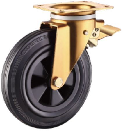 Промышленное колесо поворотное с тормозом 200 мм SCb80K - фото