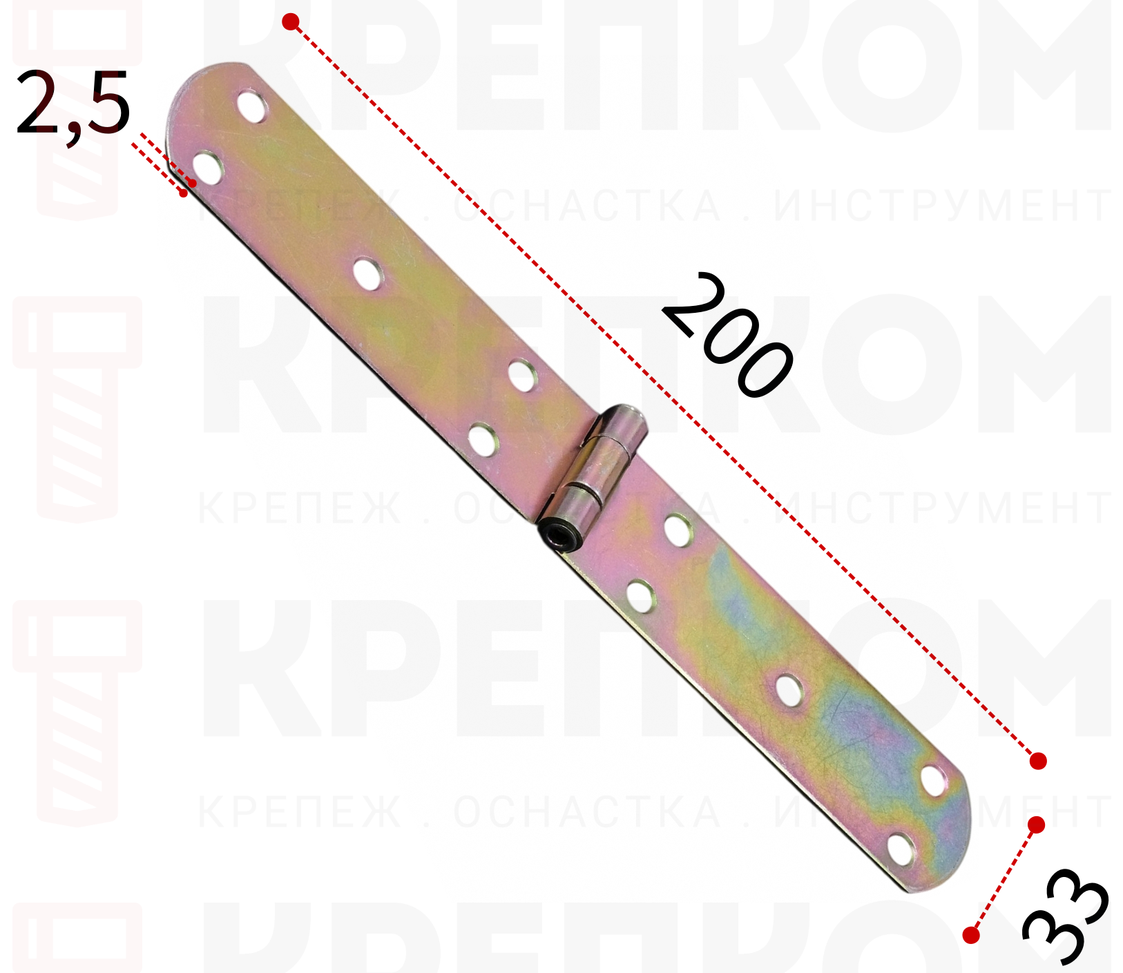 Петля французская для сундуков и люков Domax ZF200 (8075) - фото