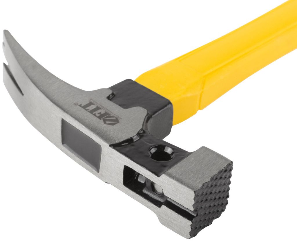 Молоток-гвоздодер с фиберглассовой рукояткой 370 гр FIT 44750 - фото