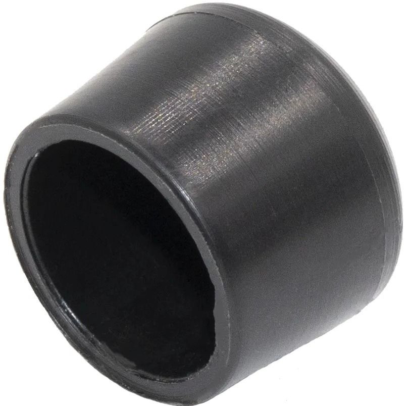 Заглушка 18 мм наружная декоративная для круглых труб НСфЧЕ, пластик, черная (RAL 9005) - фото