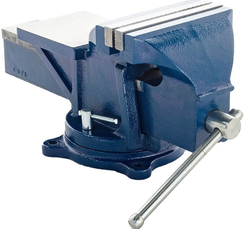 Тиски слесарные поворотные с наковальней ТСЧ РИ - фото