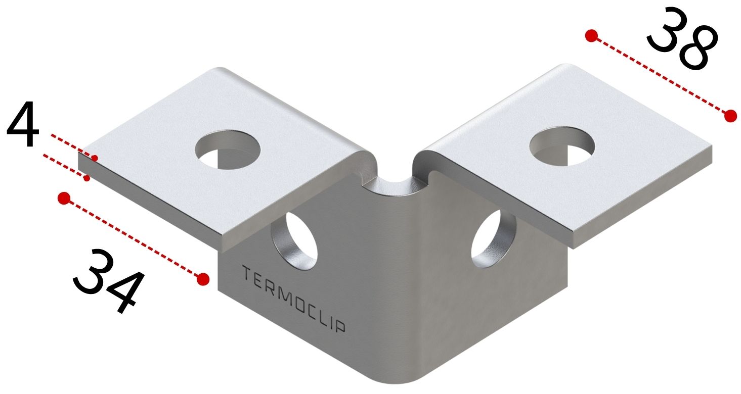 Уголок 3D двусторонний 38-41 4F4 TERMOCLIP - фото