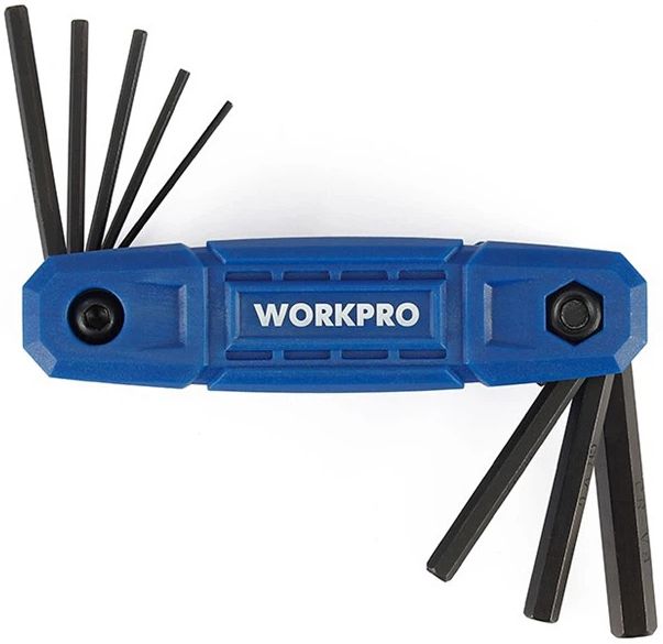 Набор складных шестигранных ключей 1,5-8 мм Workpro WP222031, 8 штук - фото