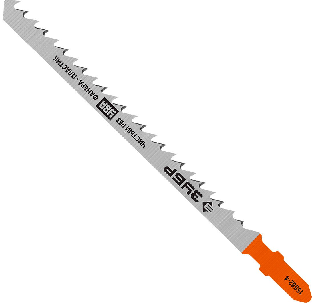 Полотна по дереву T301CD для электролобзика 100 мм 6TPI, ЗУБР 15582-4_z02, У8А сталь, 2 шт - фото