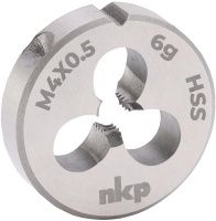 Плашка М4х0,5 мм HSS DIN EN 22568 NKP 240041N, мелкая метрическая резьба