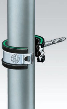 Хомут трубный 18 мм М8 MUPRO Safety Clip 30414/123238, оцинкованная сталь - фото