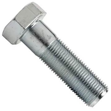 Болт с неполной мелкой резьбой М10х1,25х40 DIN 960 (ISO 8765) класс прочности 5.6, оцинкованная сталь - фото