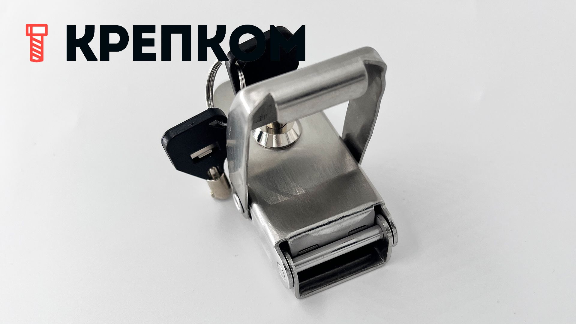 Защелка с замком L=94 B219C-4, нержавеющая сталь А2, 50 шт - фото