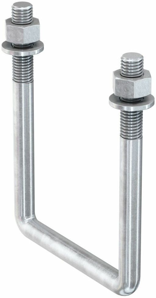 П-образная скоба для кронштейнов Fischer FMFS UB, горячеоцинкованная сталь - фото