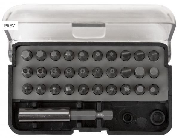 Набор бит с адаптером CrV FIT 57854, 31 шт  - фото