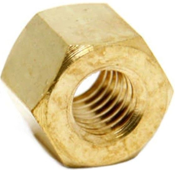 Гайка приемной трубы ВАЗ М10х1х17 мм Kral KR-3034, латунь - фото