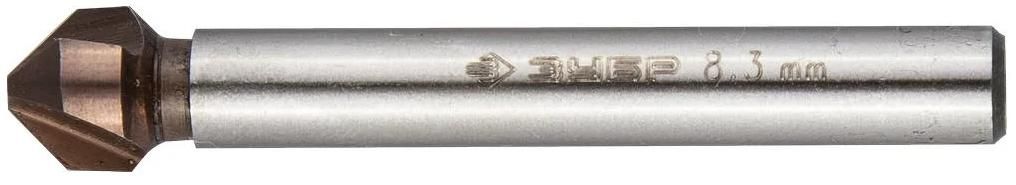 Зенкер конусный по металлу, 3 кромки, 90° Р6М5 ЗУБР PROF, кобальтовое покрытие - фото
