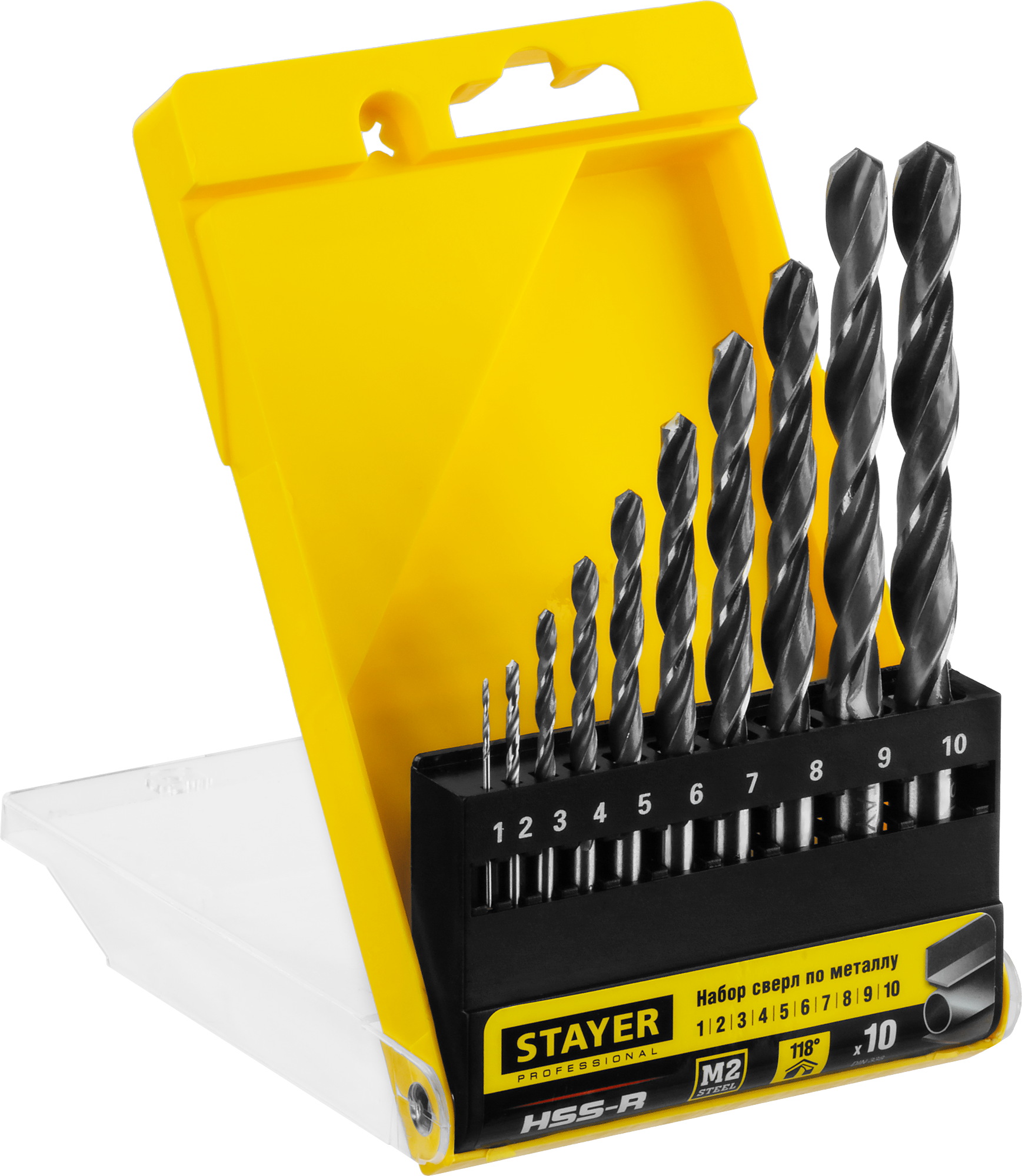 Набор сверл по металлу сталь Р6М5 класс B Professional Stayer 29602-H10_z01, 10 шт - фото