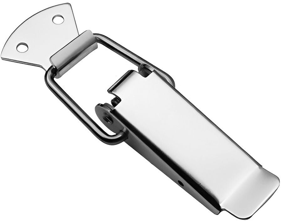 Защелка с пружиной для ящиков, кейсов L=54 B314C-201, нержавеющая сталь - фото