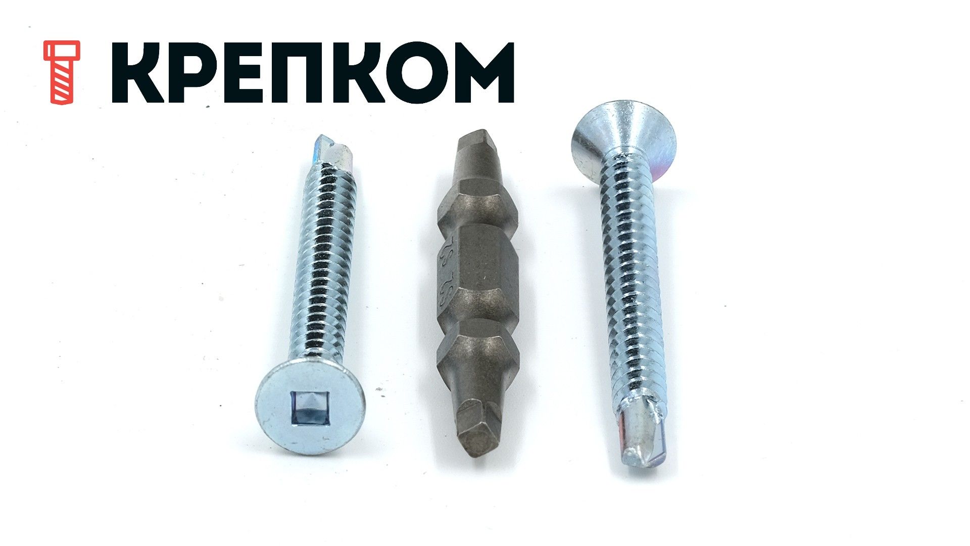 Саморез с потайной головкой и буром DIN 7504 O (P), квадратный шлиц, оцинкованная сталь - фото