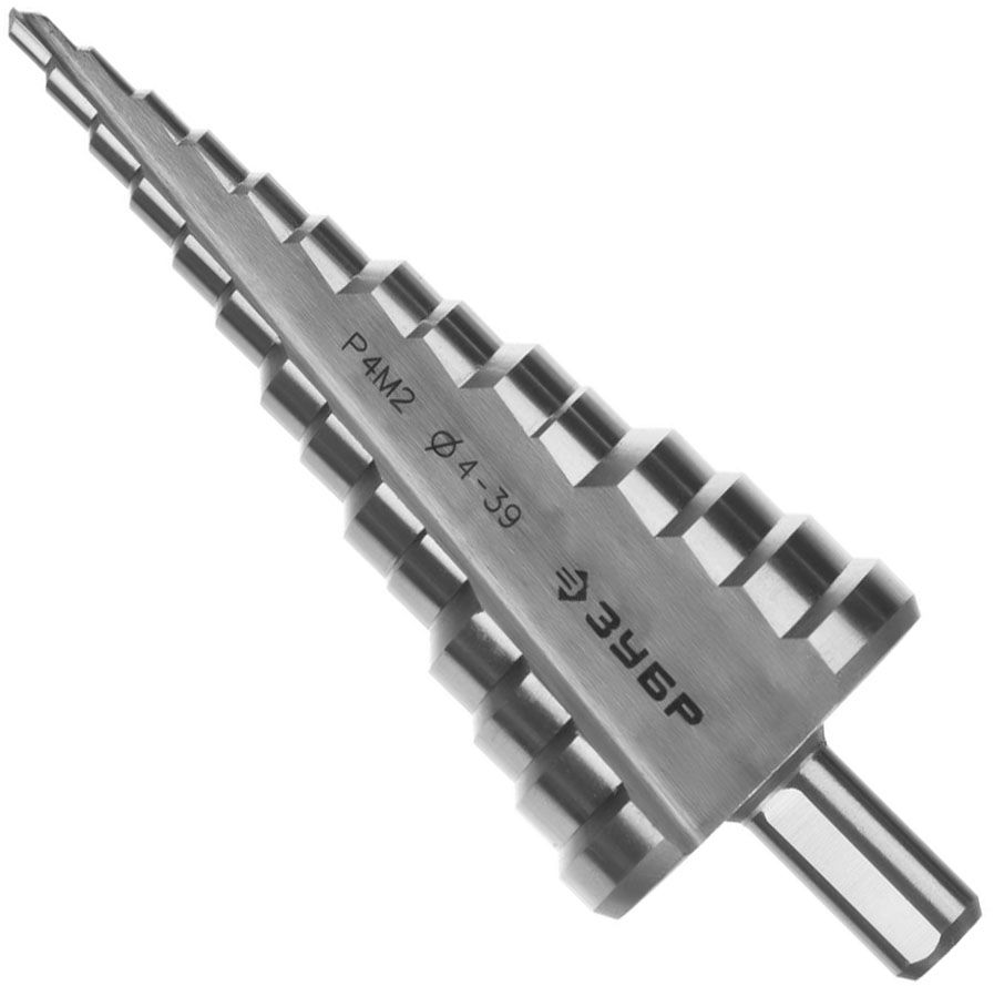 Сверло по металлу ступенчатое, 3Т хвостовик ЗУБР Мастер, сталь Р4М2 - фото