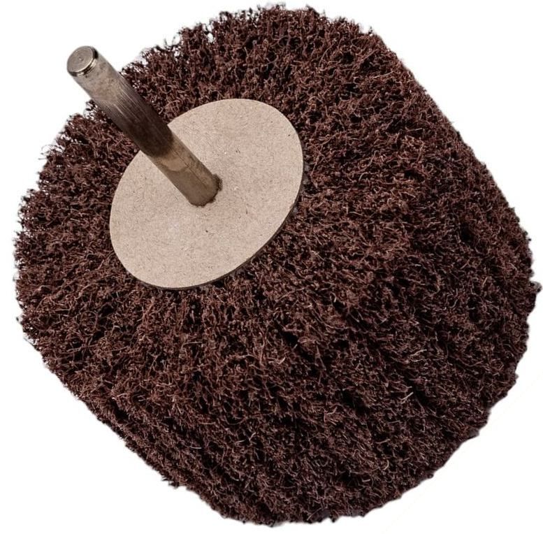 Круг лепестковый радиальный нетканая основа на шпильке 6 мм Messer - фото