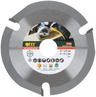 Диск пильный 125/22,2х2,2 мм 3 зуба с карбидными вставками по дереву FIT 37635