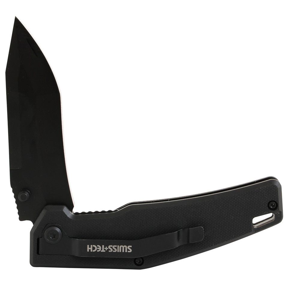 Нож складной стальное лезвие титан 9 см рукоять нейлон Swiss+Tech ST014002 - фото
