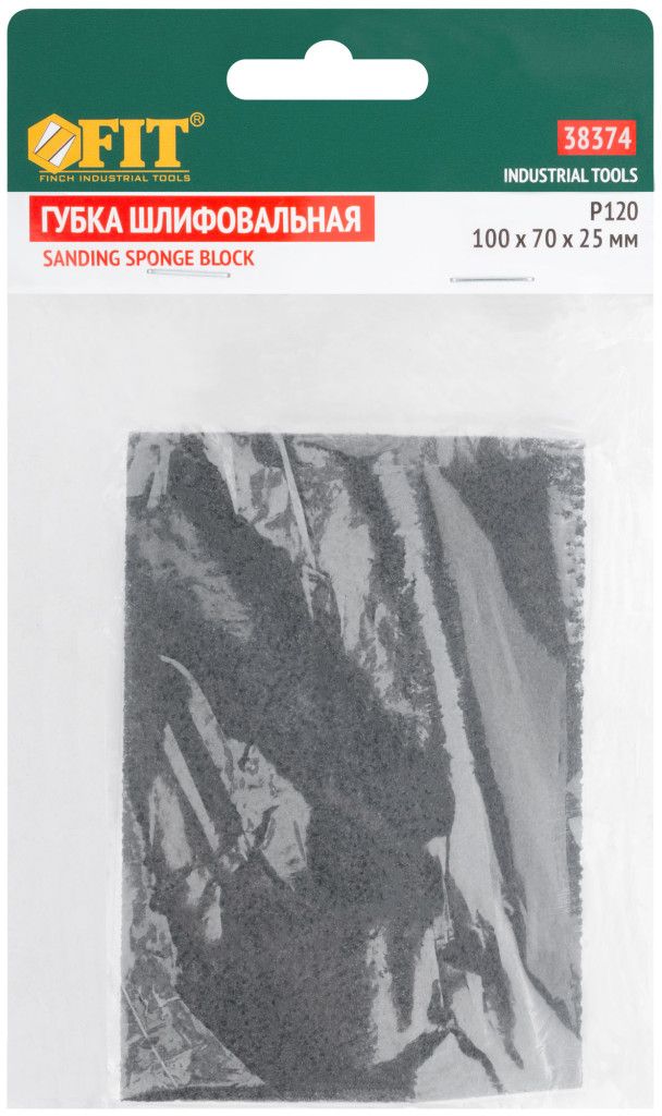 Губка шлифовальная угловая ручная FIT, полиэфир, оксид алюминия - фото