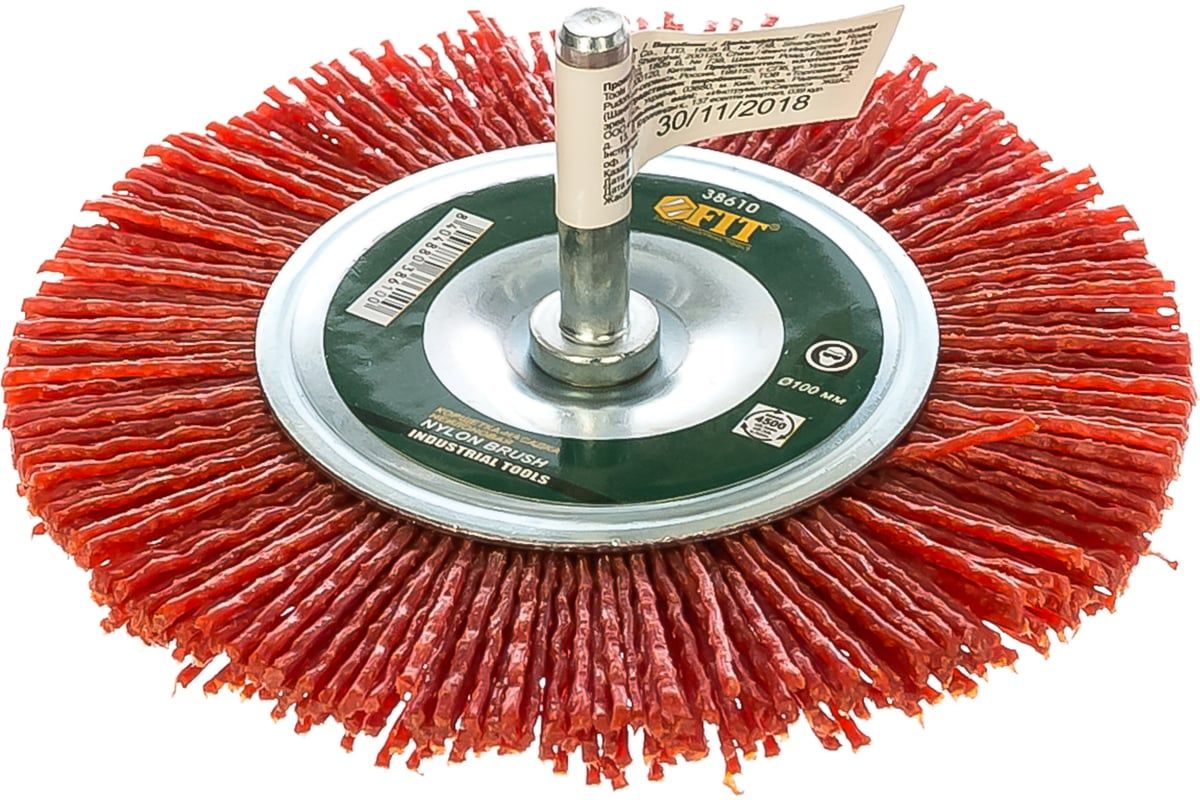Корщетка-колесо 100 мм для дрелей FIT 38610 - фото
