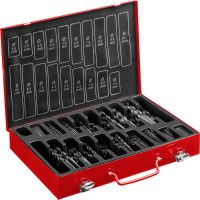 Набор сверл по металлу 1-10 мм, класс В, ЗУБР 29605-H370, сталь Р4М2, 370 штук в металлическом боксе