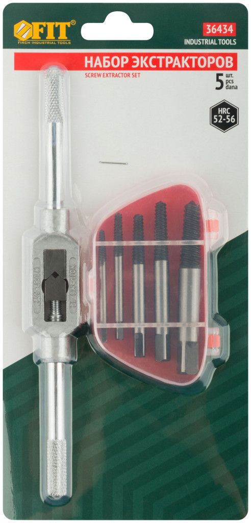 Набор экстракторов с метчикодержателем FIT 36434, 6 предметов - фото