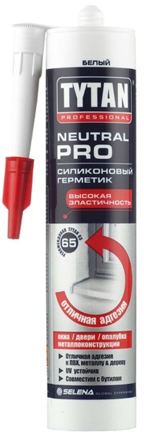 Герметик силиконовый нейтральный 310 мл TYTAN Professional Neutral PRO 93572 белый - фото