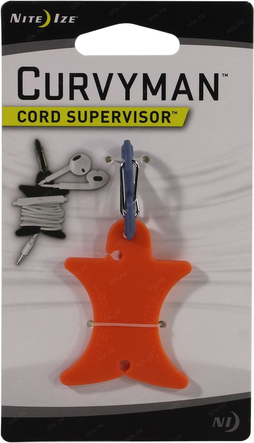 Организатор провода с карабином Nite Ize Curvyman CVM-03-19, оранжевый - фото