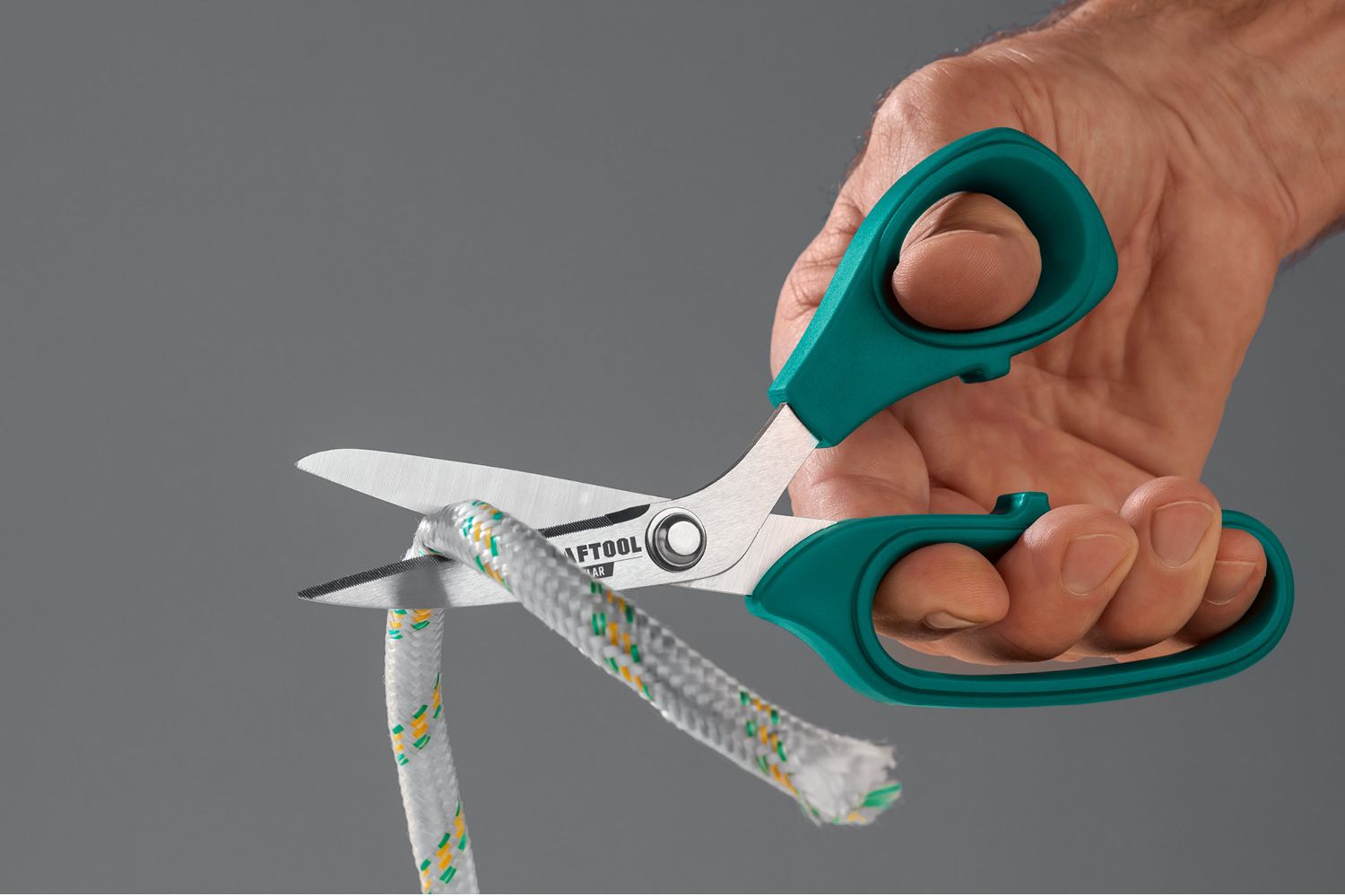 Ножницы технические 205 мм по кевлару и стекловолокну Kevlar Kraftool 23207 - фото