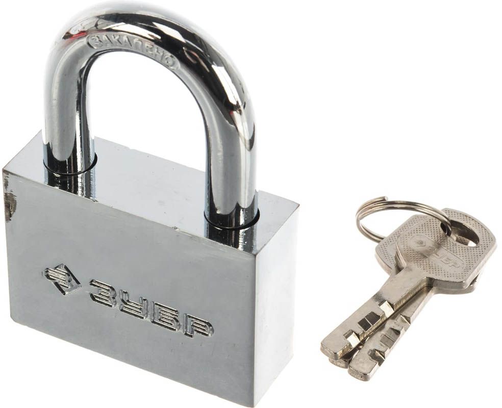Замок навесной 60 мм Мастер ЗУБР 3710-60, сталь - фото