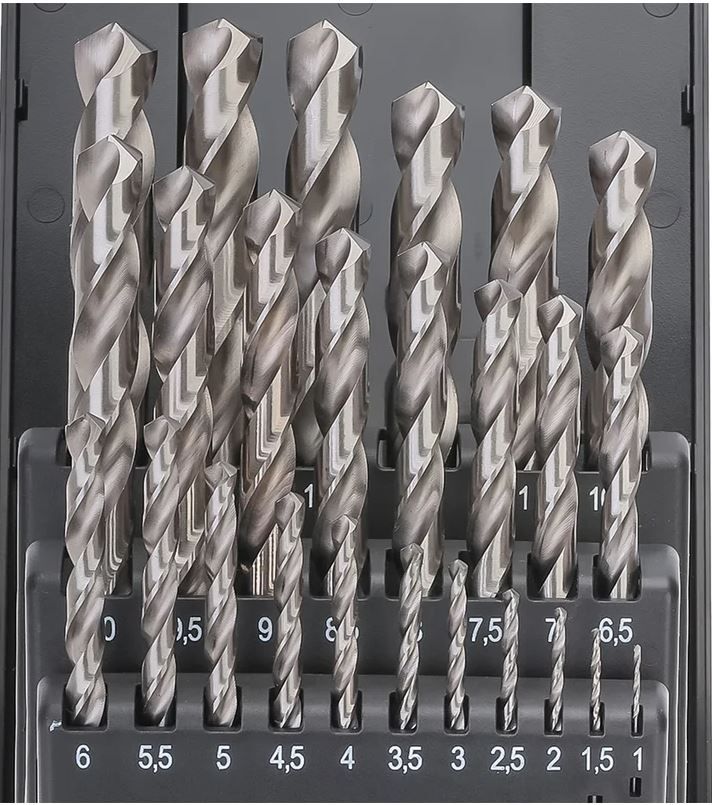 Набор сверл по металлу 1-13 мм HSS-G Terrax by Ruko A214215RO, 25 шт - фото