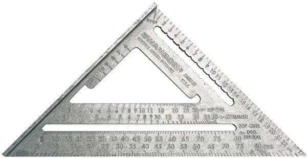 Угольник-транспортир метрический Swanson Speed Square (EU202), алюминиевый - фото